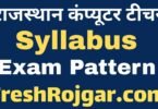 Rajasthan Computer Teacher Syllabus 2021 PDF Download
