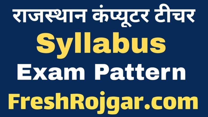 Rajasthan Computer Teacher Syllabus 2021 PDF Download