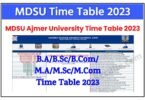MDSU Time Table 2023